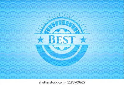 Best water concept badge background.
