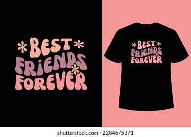 Best Wavy Retro typography t shirt design, T-shirt Design, Custom T shirt , Gymnastics T shirt, Best Friend, Happy, Faith, Holly Jolly,  svg