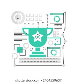 Best website design. High quality development service graphic icon illustration