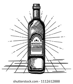 best whiskey bottle drawn label