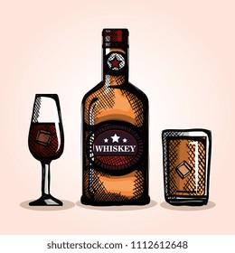 best whiskey bottles and cups