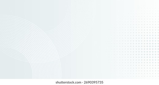 Best White abstract background. Modern circle lines pattern. Futuristic concept. Minimal geometric art