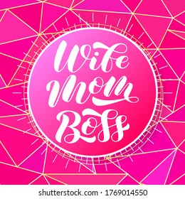 Best wife ever brush lettering. Vector stock illustration for card
