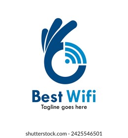 Beste WiFi-Design-Logo-Vorlage Illustration