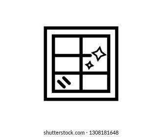 Best window clean icon for your website.eps 10 vector