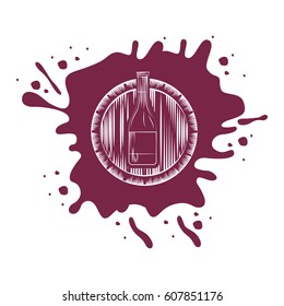 best wine barrel icon vector illustration design