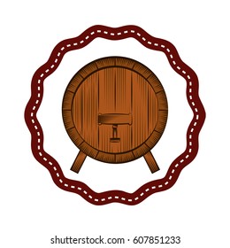 best wine barrel icon vector illustration design