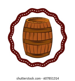 best wine barrel icon vector illustration design