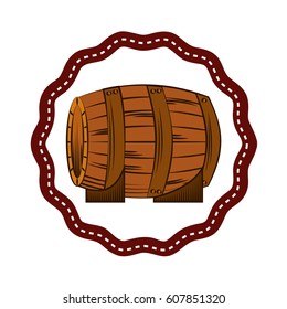 best wine barrel icon vector illustration design