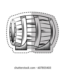 best wine barrel icon vector illustration design