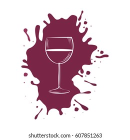 best wine cup glass vector illustration design