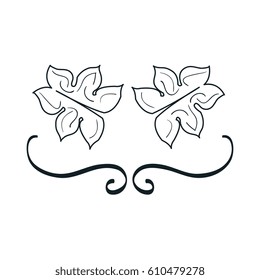 best wine frame with leafs