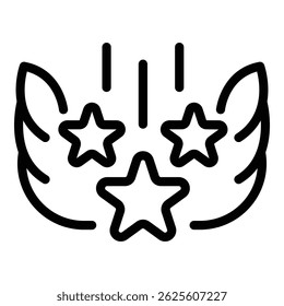 Icono de mejor ganador. Esquema mejor icono de Vector ganador para el Diseño web aislado en el fondo blanco