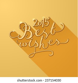 best wishes 2015 golden engraving
