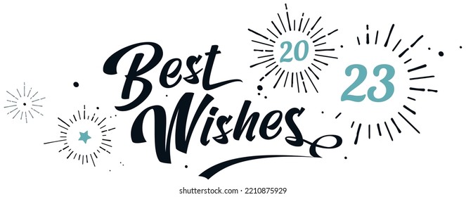 BEST WISHES 2023 WITH FIREWORKS