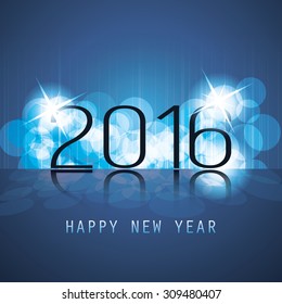 Best Wishes - Abstract Modern Style Happy New Year Greeting Card Or Background, Creative Design Template - 2016