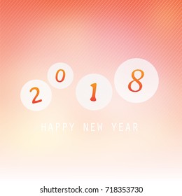 Best Wishes - Abstract Modern Style Happy New Year Greeting Card, Cover or Background, Creative Design Template - 2018