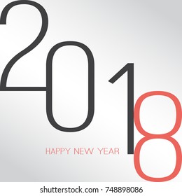 Best Wishes - Abstract Retro Style Happy New Year Greeting Card or Background, Creative Design Template - 2018