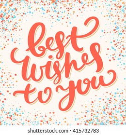 Best Wishes You Greeting Card Vector Stock Vector (Royalty Free) 1358411771