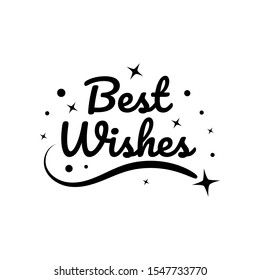 Best wishes card lettering. Beautiful greeting banner poster calligraphy Handwritten isolated vector