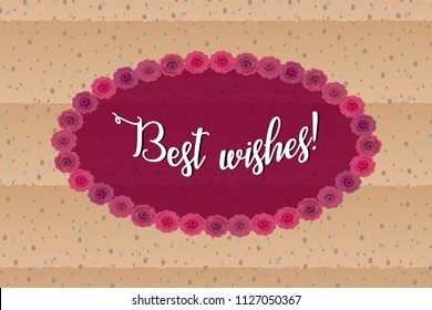 best wishes card vector illustration