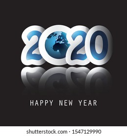 Best Wishes - Celebrate New Year All Around the World - Greeting Card or Background Design - 2020