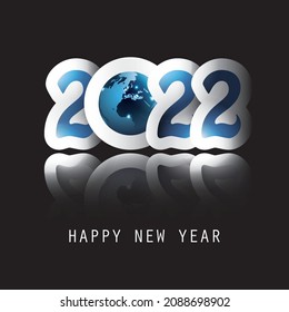 Best Wishes - Celebrate New Year All Around the World - Greeting Card or Background Design - 2022