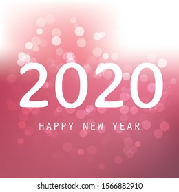 Best Wishes - Claret and White Abstract Modern Style Happy New Year Greeting Card, Cover or Background, Creative Design Template - 2020