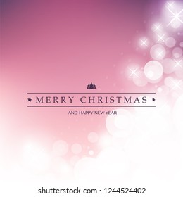 Best Wishes - Colorful Modern Style Happy Holidays, Merry Christmas Greeting Card with Label on a Sparkling Blurred Background