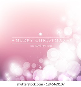Best Wishes - Colorful Modern Style Happy Holidays, Merry Christmas Greeting Card with Label on a Sparkling Blurred Background