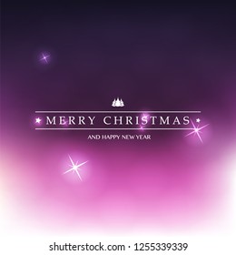 Best Wishes - Colorful Modern Style Happy Holidays, Merry Christmas Greeting Card with Label on a Sparkling Blurred Background