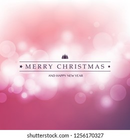 Best Wishes - Colorful Modern Style Happy Holidays, Merry Christmas Greeting Card with Label on a Sparkling Blurred Background