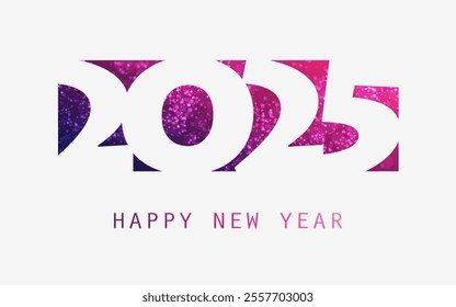 Best Wishes - Dark Golden Modern Style New Year Vector Banner Design Template for Seasonal Holidays, Happy New Year Greeting Cards, Flyers or Backgrounds - 2025