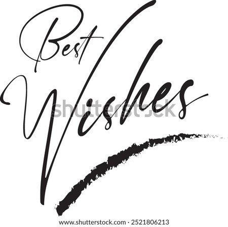best wishes design silhouette vector file illustration.