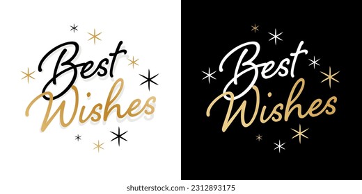 Best wishes with gold stars