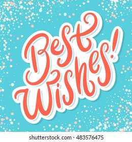 Best Wishes Greeting Card Stock Vector (Royalty Free) 483576475 ...