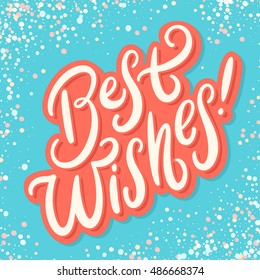 Best Wishes Greeting Card Stock Vector (Royalty Free) 483576475