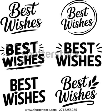 Best Wishes Greeting Typography Set