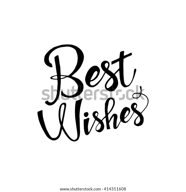 Best Wishes Hand Drawn Lettering Isolated Stock Vector (Royalty Free ...