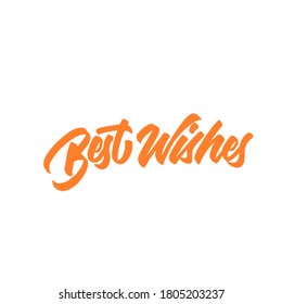 Die besten Wünsche handgezeichnet Vektorgrafik. moderne Kalligraphie für Grußkarten. Vektorgrafik.