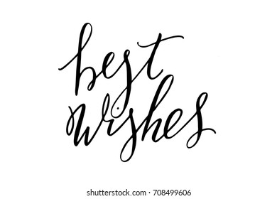 Best wishes handwritten text vector