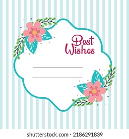 Best wishes invitation template design vector illustration 