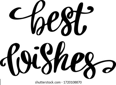 Best Wishes lettering on white background