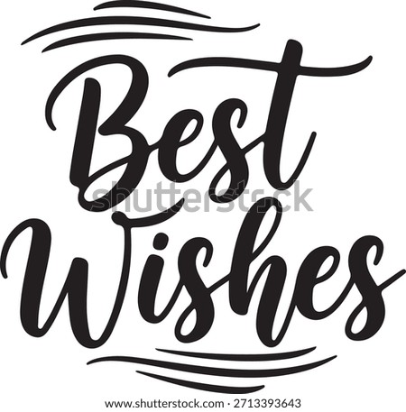 Best Wishes Lettering Vector – Elegant Handwritten Calligraphy for Greeting Cards