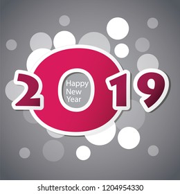 Best Wishes - New Year Card, Cover or Background Design Template - 2019