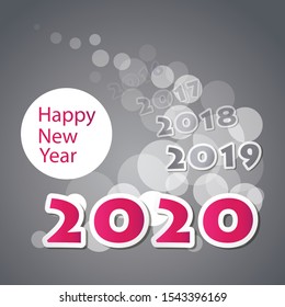 Best Wishes - New Year Card, Cover or Background Design Template - 2020