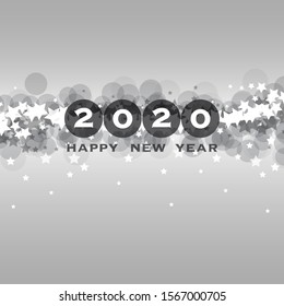 Best Wishes - New Year Card, Cover or Background Design Template with Stars - 2020