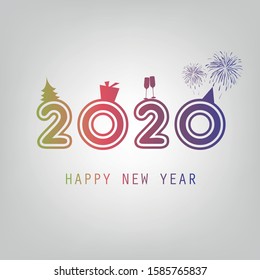 Best Wishes - New Year Card Background Template - 2020