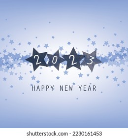 Best WIshes - New Year Card, Cover or Background Design, Vector Template - 2023