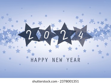 Best WIshes - New Year Card, Cover or Background Design, Vector Template - 2024